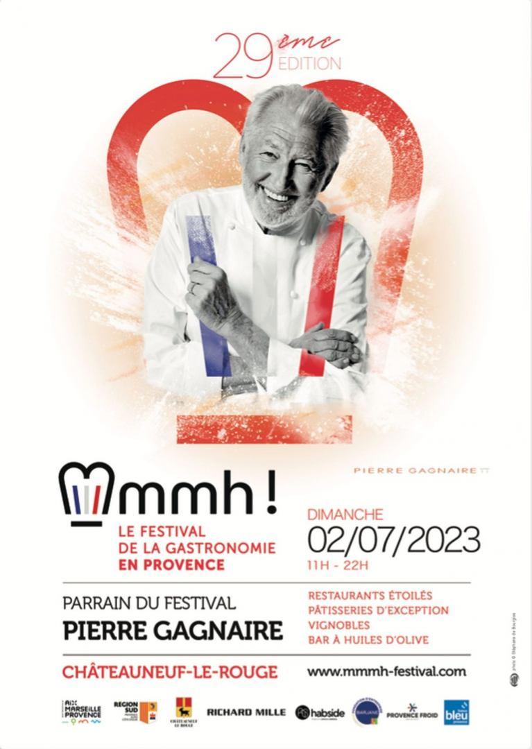 808 water is a partner for the mmh gastronomy festival in chateau neuf le rouge in Provence